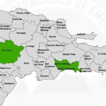 COE mantiene alerta verde para SD, San Juan y el DN por lluvias