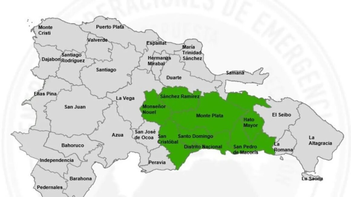 COE coloca ocho demarcaciones en alerta verde por lluvias