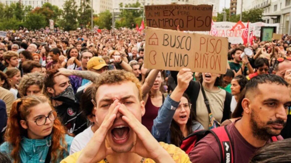 Continúan las protestas en España por la crisis de vivienda